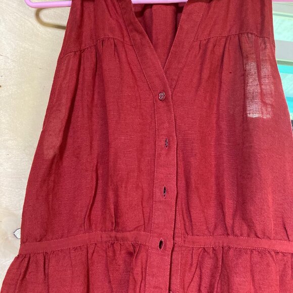 Sundance red linen dress - Picture 5 of 7